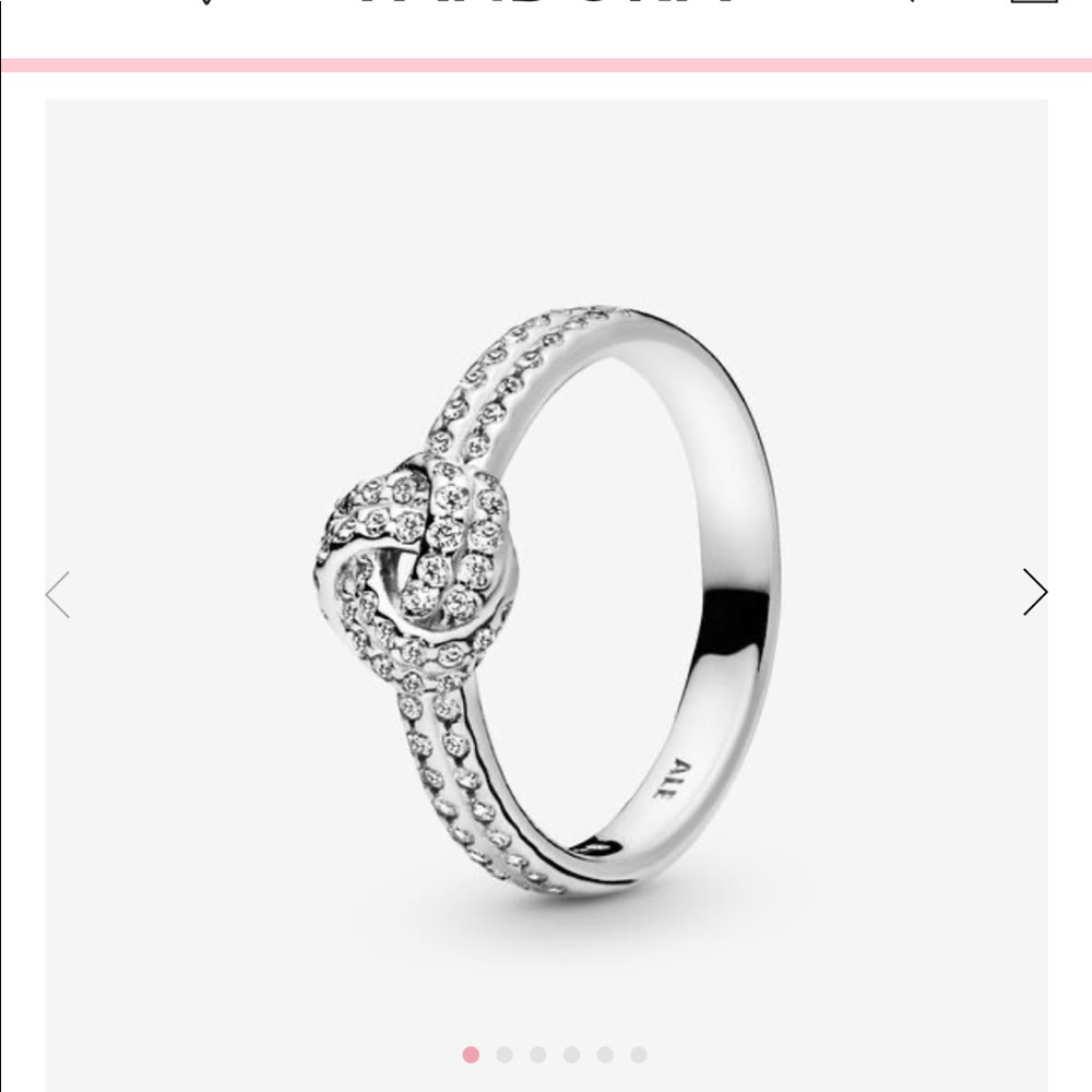 Pandora shimmering knot ring